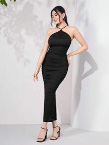 Modelyn Bộ đồ hai mảnh nữ Đồ họa Thanh lịch - Màu xanh bụi bặm - Xem 3
