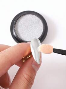 1 hộp bột móng nghệ thuật long lanh - Bạc - Xem 2