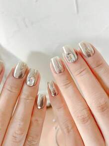 1 hộp bột móng nghệ thuật long lanh - Bạc - Xem 5