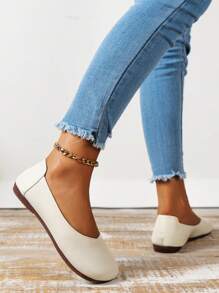 Women Minimalist Ballet, Fashion Flats White - White - View 3