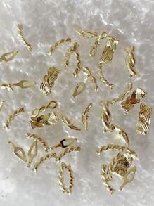 20片五種金屬扣釘美甲珠寶diy - 彩色 - 查看 6