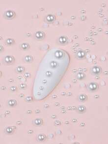 1 盒珠子美甲装饰 DIY 指甲饰品 指甲宝石 美甲用品 - 白色 - 查看 6