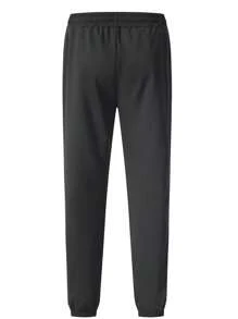 SHEIN Street Sport Men Letter Graphic Drawstring Waist Sports Pants - Black - View 2