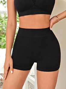 Easithlete Solid Wideband Waist Sports ShortsWomen Sweat Short, Gym Short, Biker Short - Black - View 5