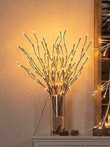 1pc 20-Head 54cm Tall Branch Lamp LED String Lights, Creative Decor Lights For Living Room, Bedroom, Bar, B&B, Flower Arrangement, Battery Operated Decorative Branch Lights For Home, Holiday, Party - Yellow - View 2
