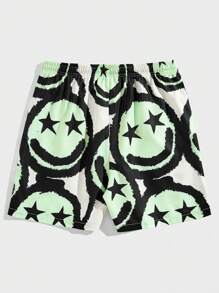 ROMWE MEN Street Life Quần Short Nam Dây kéo Túi Thắt nơ trước Hoạt hình Giải trí - Nhiều màu - Xem 2