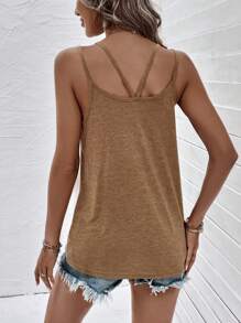 SHEIN LUNE Two Tone Twist Hem Cami Top - Multicolor - View 3