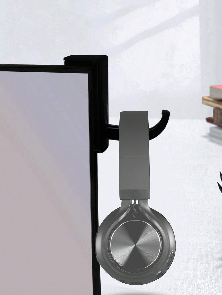 1pc/2pcs Black Headphone Holder Hanger For Computer