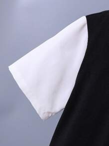 SHEIN Boys Plaid Print Bow Front 2 In 1 Polo Shirt & Shorts - Multicolor - View 4