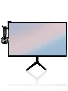 1pc/2pcs Black Headphone Holder Hanger For Computer