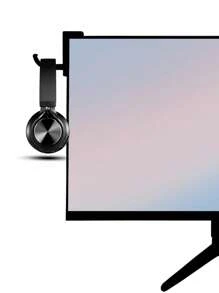 1pc/2pcs Black Headphone Holder Hanger For Computer