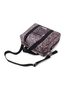 Bebé Bolsa de pañales con patrón de leopardo - Marrón - Ver 3