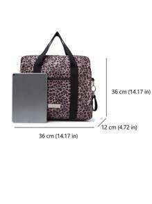 Bebé Bolsa de pañales con patrón de leopardo - Marrón - Ver 8