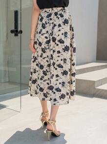 DAZY Floral Print High Waist Skirt