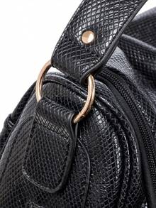 Bebé Bolsa de pañales PU - Negro - Ver 8