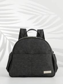 Bebé Bolsa de pañales PU - Negro - Ver 2