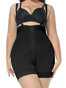 Talla grande Parte inferior de fajas ribete con encaje - Negro - Ver 3