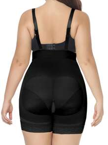 Talla grande Parte inferior de fajas ribete con encaje - Negro - Ver 2