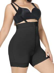 Talla grande Parte inferior de fajas ribete con encaje - Negro - Ver 5