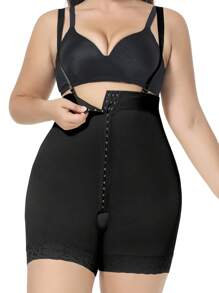 Talla grande Parte inferior de fajas ribete con encaje - Negro - Ver 1