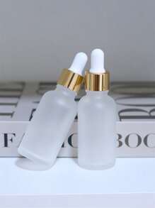 2入組30毫升空磨砂玻璃滴瓶可填充香薰瓶帶金色帽子 - 無色 - 查看 1
