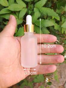 2入組30毫升空磨砂玻璃滴瓶可填充香薰瓶帶金色帽子 - 無色 - 查看 3