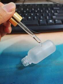 2入組30毫升空磨砂玻璃滴瓶可填充香薰瓶帶金色帽子 - 無色 - 查看 4