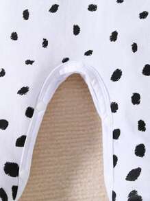 女嬰卡通圖案包腳連體睡衣 - 白色 - 查看 5