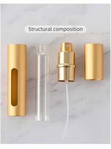 3 件装 10ML/0.34 盎司 5ML/0.17 盎司可再填充玻璃香水瓶金属雾化器喷雾旅行空香水瓶 - 彩色 - 查看 4