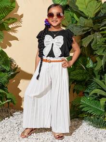 SHEIN Tops con gái lớn Xù Đồ họa Dễ thương - màu đen - Xem 7