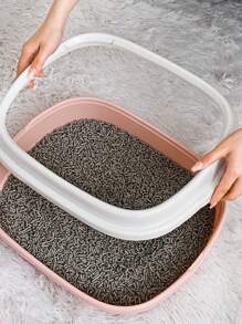 1 pieza Arenero para gato plegable al azar para gato para limpieza - Multicolor - Ver 5