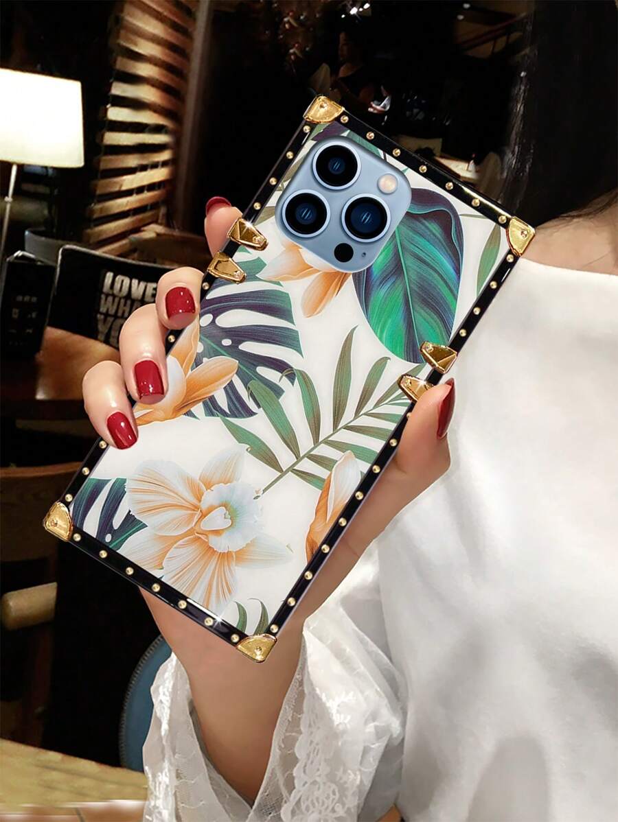 Ốp điện thoại chống rơi họa tiết lá - Nhiều màu - Xem 1