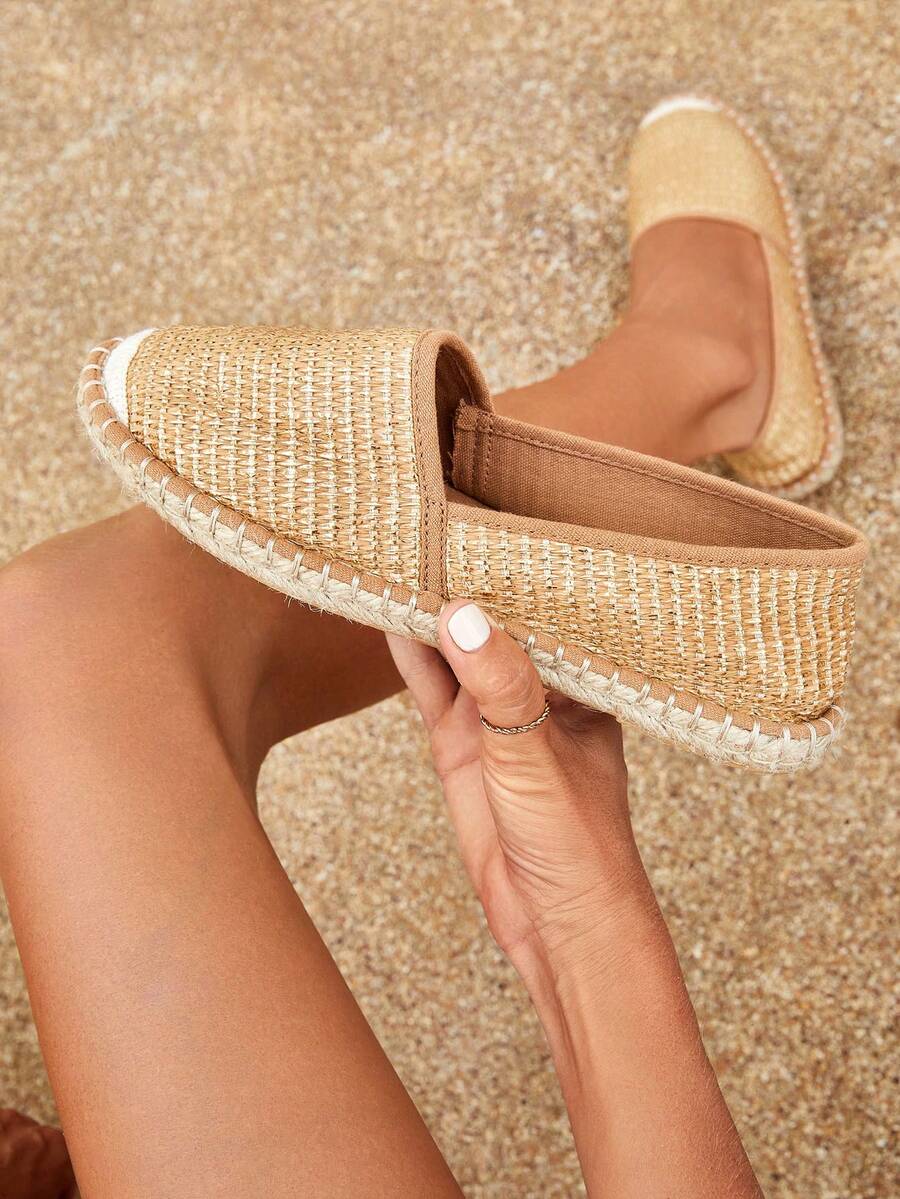 Styleloop 女士極簡度假PP平底鞋 - 杏色 - 查看 1