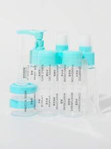 10pcs Travel Cosmetic Sub-Bottling PET Spray Lotion Cream Refillable Bottle Empty Liquid Container - Blue - View 3