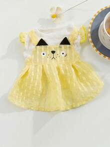 1 Váy Thiết Kế Hoạt Hình Cho Thú Cưng, Váy Thú Cưng Polyester Dễ Thương Cho Chó Mèo - Nhiều màu - Xem 2