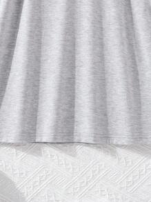 SHEIN 女孩大翻領夾克和蝴蝶圖案吊帶連衣裙 - 彩色 - 查看 4