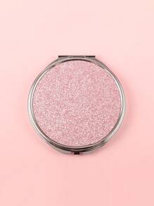 Cosmetic Mirror,1Pc Glitter Foldable Mirror  Vanity Mirror Portable Beauty Mirror - Pink - View 6