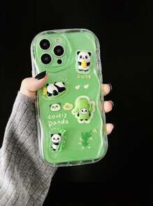 卡通熊貓竹裝飾手機殼相容 iPhone15/15Plus/15Pro/15Promax - 彩色 - 查看 4