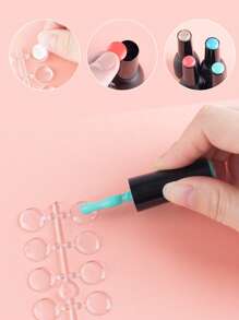 120Tips Transparent Nail Polish Display Card False Nail Tips Color Chart Nail Art Display Tips