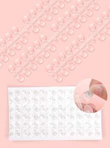 120Tips Transparent Nail Polish Display Card False Nail Tips Color Chart Nail Art Display Tips