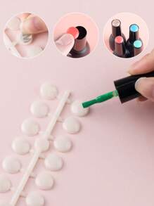 120pcs False Nail Tips Color Chart, Nail Polish Display Card, Adhesive Stickers For Colorful Nail Polish,Nail Supplies,Nail Tools,Nail Art Tools,Back To School,Nails,Nail Tools For Press On Nails,Manicure Pedicure Tools - Beige - View 2