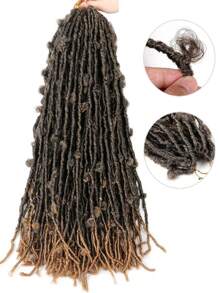 Medium Curly Synthetic Crochet Hair Braid - Brown - View 2