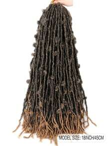 Medium Curly Synthetic Crochet Hair Braid - Brown - View 3