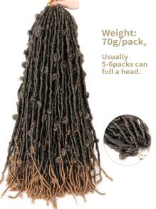 Medium Curly Synthetic Crochet Hair Braid - Brown - View 4