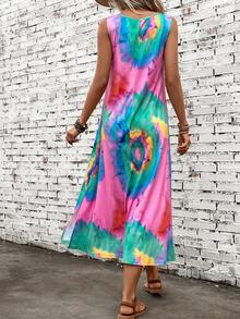 SHEIN LUNE 紮染背心連衣裙 - 彩色 - 查看 2