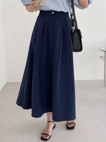 DAZY Fold Pleated Detail Skirt