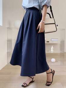 DAZY Fold Pleated Detail Skirt