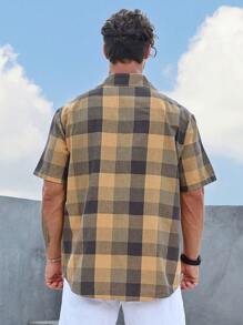 Manfinity Homme Áo sơ mi Nam Nút phía trước Sọc ca rô Giải trí - Nhiều màu - Xem 2