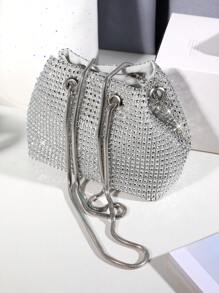 Túi ly hợp buổi tối dành cho nữ có đính sequin, thích hợp cho đám cưới, khiêu vũ, tiệc tùng, quà tặng sinh nhật. Thiết kế đơn giản và giản dị, có thể đựng đồ trang điểm và điện thoại với dung lượng lớn. - Bạc - Xem 5