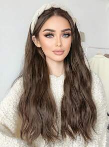 長款卷合成纖維接髮附髮帶 - Light Brown - 查看 6